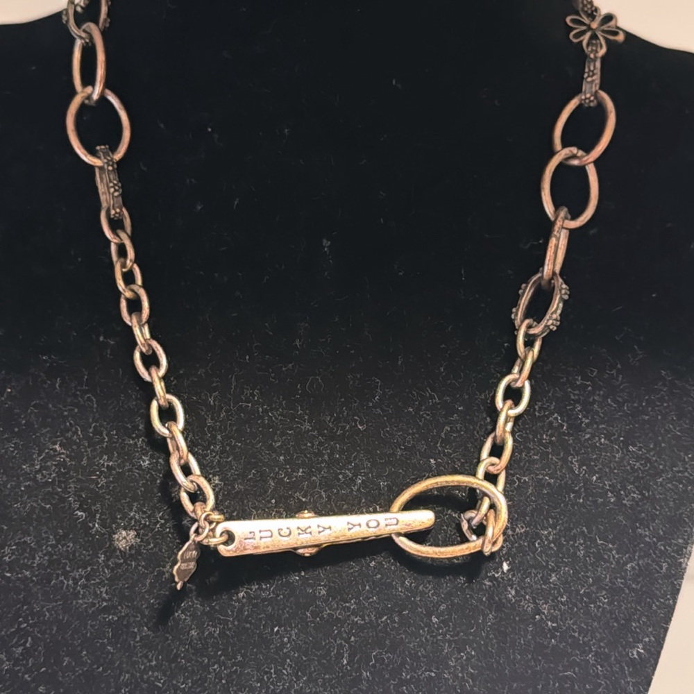 Lucky Brand Enamel Flower Pendant Necklace, Vintage - Picture 7 of 10